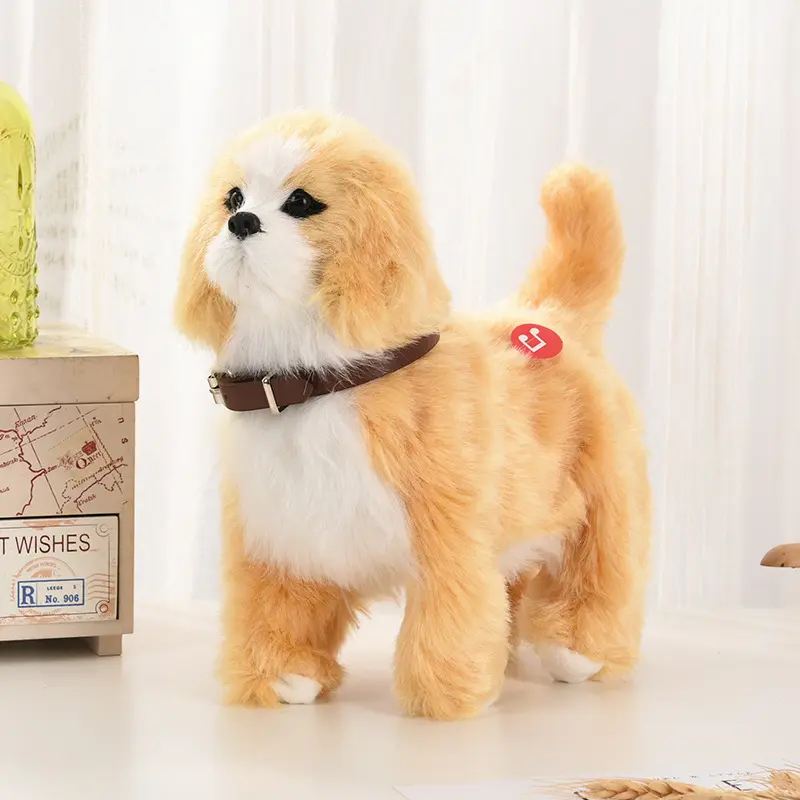 Electronic Plush Dog Toys Interactive Robot Puppy Sound Control Teddy Walk Bark Music Sheepdog Touch Control Robotic Animal Pet