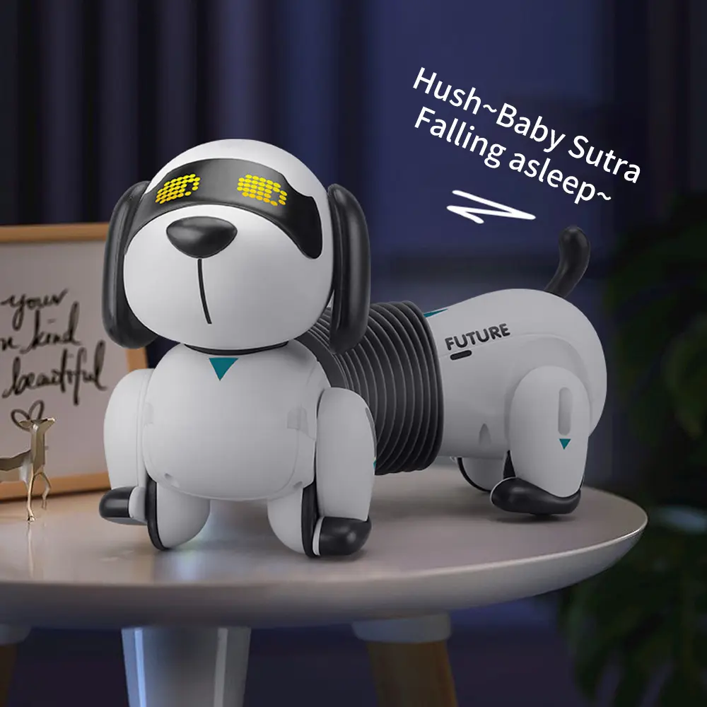 Robot Dog Toy Interactive RC Puppy Programable Sing Song Dance Electronic Animal Toy Music Remote Control Dog Pet USB Charge