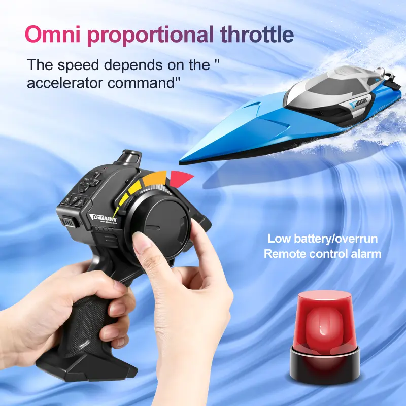 50CM RC Boat 50KM/H Professional Remote Control Speedboat High Speed Racing Big RC Yacht Endurance 20 Minutes Kids Boys Gifts