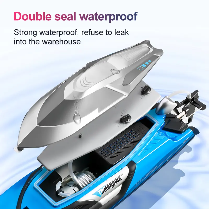 50CM RC Boat 50KM/H Professional Remote Control Speedboat High Speed Racing Big RC Yacht Endurance 20 Minutes Kids Boys Gifts