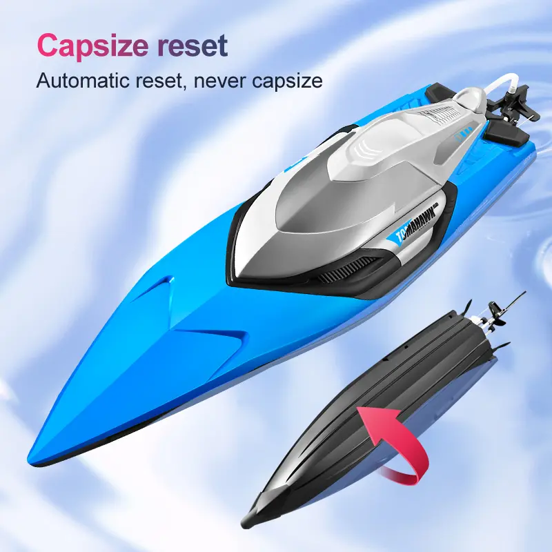 50CM RC Boat 50KM/H Professional Remote Control Speedboat High Speed Racing Big RC Yacht Endurance 20 Minutes Kids Boys Gifts