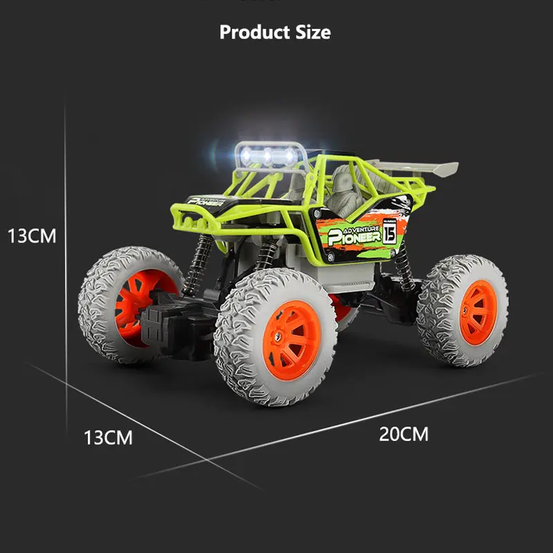 1:20 Racing RC Car 4WD 2.4G Remote Control Drift Rock Crawler 10km/h With LED Off-Road Climbing RC Truck Toy Kids Birthday Gift