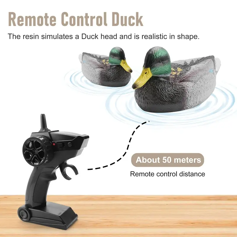 RC Ship Electronic Robot Duck Remote Control Duck Boat RC Animal Toy 2.4Ghz Hunting Motion Waterproof for Swimming Pool Kid Gift