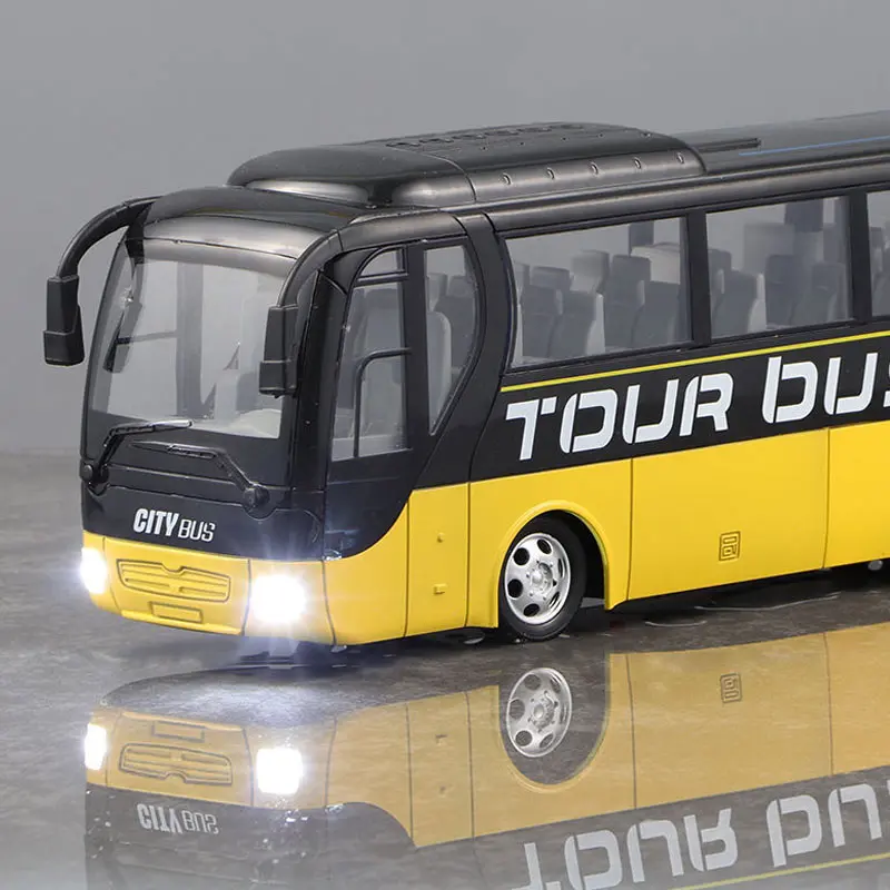 RC Bus 2.4G Remote Control Car Double-decker Stretch Electric Bus 3km/h With LED Sound RC Electronic Vehicle Toy Kids Boy Gift