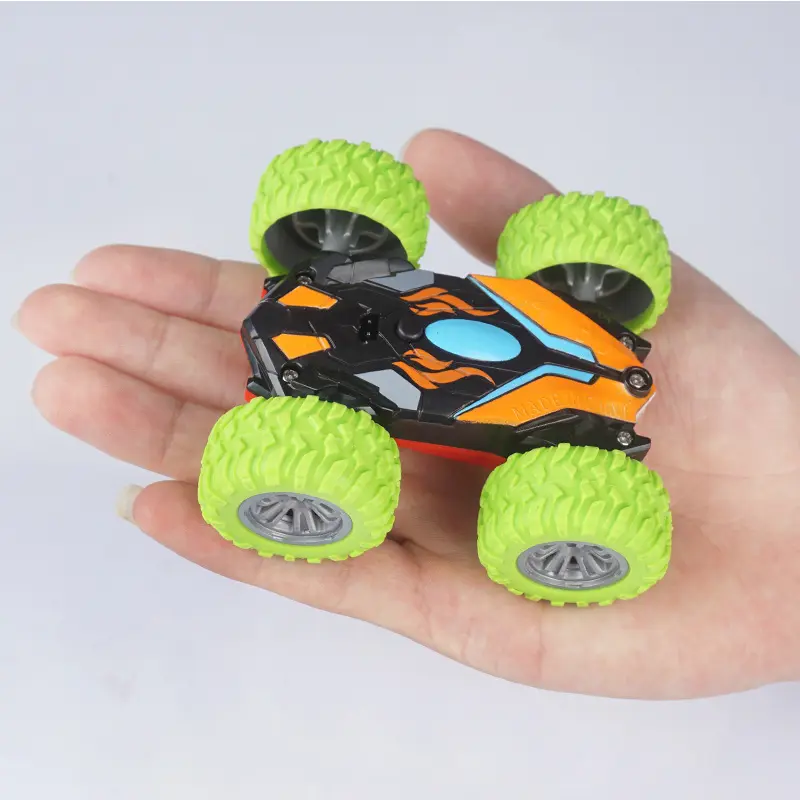 Electronic RC Stunt Car Double-side Flip 360 Rotation Buggy Portable MINI Remote Control Truck Rechargeable Climbing Car For Boy