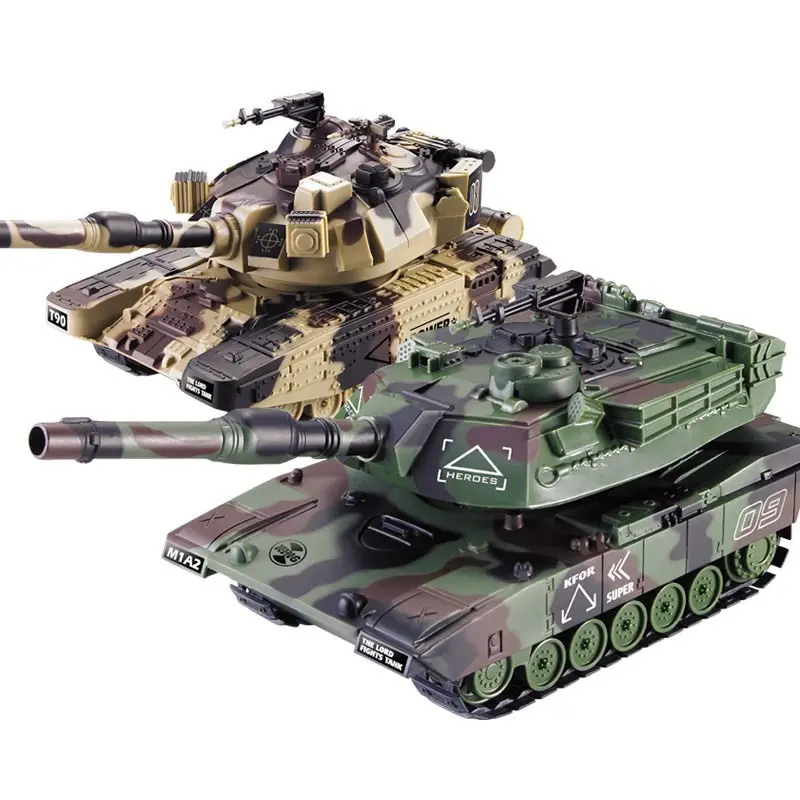1:32 RC Battle Tank Remote Control Shooting Tank Heavy Large Interactive Military War With Shoot Bullets Electronic Car Boy Toy