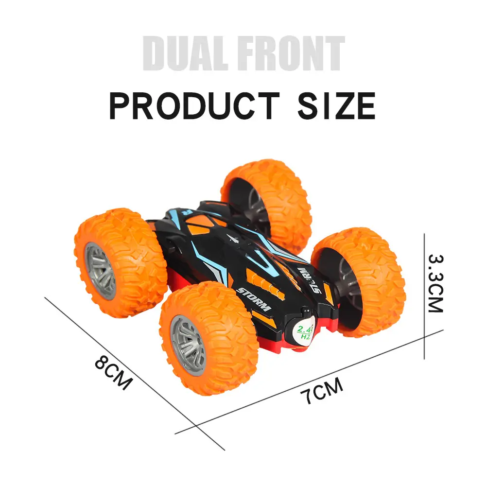 Electronic RC Stunt Car Double-side Flip 360 Rotation Buggy Portable MINI Remote Control Truck Rechargeable Climbing Car For Boy
