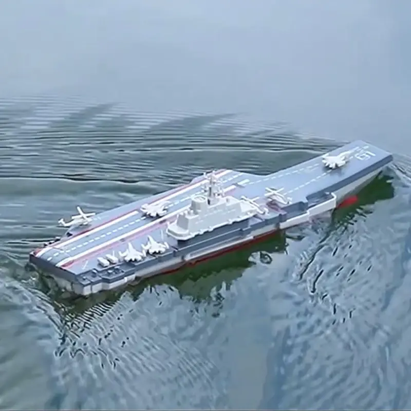 Mini RC Boat Aircraft Carrier Military Model Remote Control Ship 2.4G Electronic Wireless RC Warship Toys for Boys Kids Gifts
