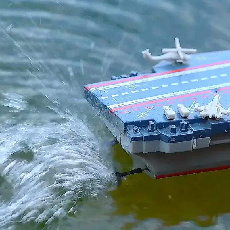 Mini RC Boat Aircraft Carrier Military Model Remote Control Ship 2.4G Electronic Wireless RC Warship Toys for Boys Kids Gifts