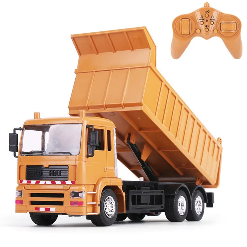 RC Truck Big Remote Control Simulation Dumper With LED Engineering Off Road RC Car Electronic Chargeable Toy Boys Birthday Gift