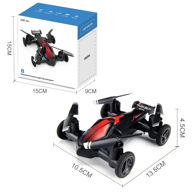 HD RC Mini Drone Remote Control Air-Ground Fly RC Car 360° Rotation RC Quadcopter Light One-key Return Model RC Helicopter Toy