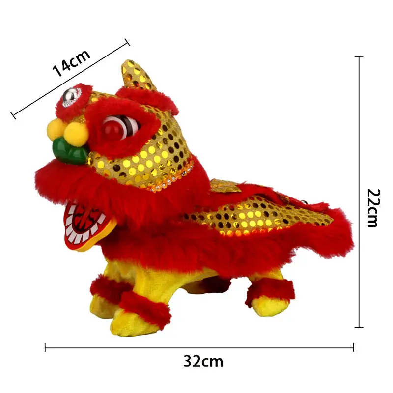 Robot Interactive Lion Toys Electronic Plush Animal Pet Walking Electric Dancing Lion USB Charge Music LED Toy For Children Gift