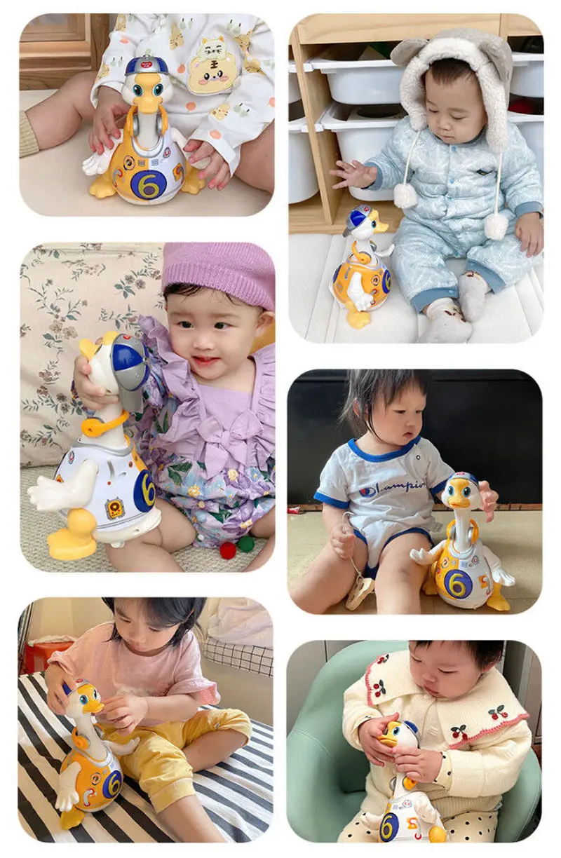 Robot Duck toy Interactive Dancing Animal Electronic Singing Song Cute Pet Toys Walk With LED For Children Birthday Gifts