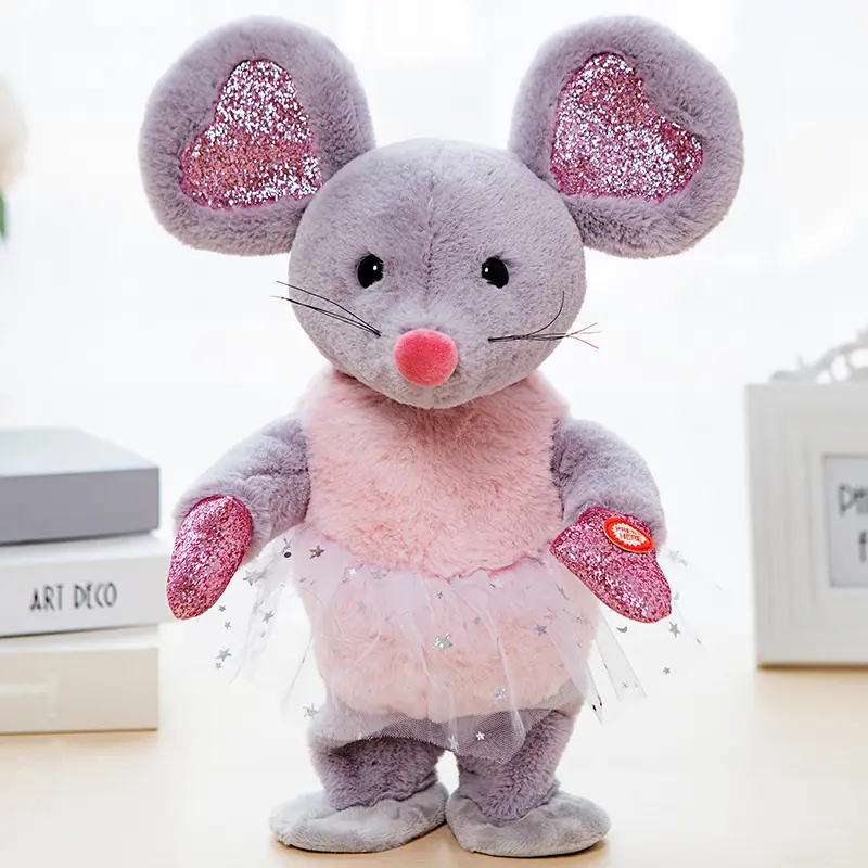 Robot Music Mouse Toys Dance Talk Electronic Plush Mouse Sound Control Interactive Mice Sing Song Animal For Kids Birthday Gift