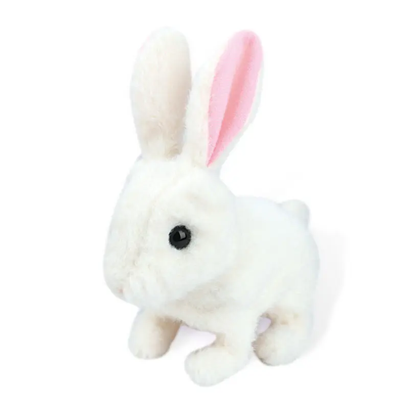 Robot Rabbit Electronic Rabbit Plush Pet Interactive Animal Toys Walking Jumping Toys For Children Birthday Gifts