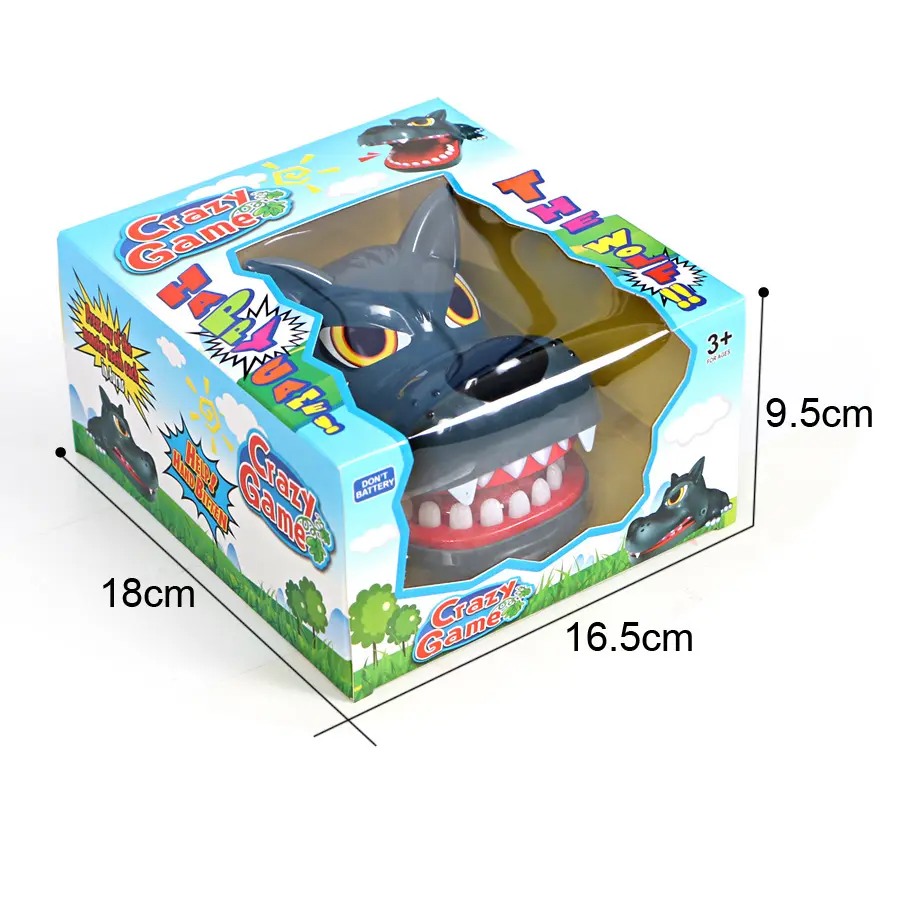 Large Fierce wolf Mouth Dentist Bite Finger Game Funny Novelty Gag Toy for Kids Children