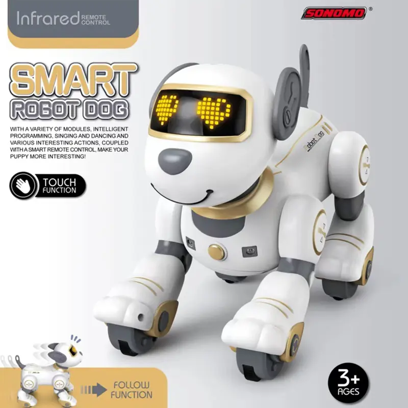 2.4G Smart RC Dog Wireless Remote Control Intelligent Puppy Robot Animal Toy Multi-Function Programmable Stunt Electronic Pet