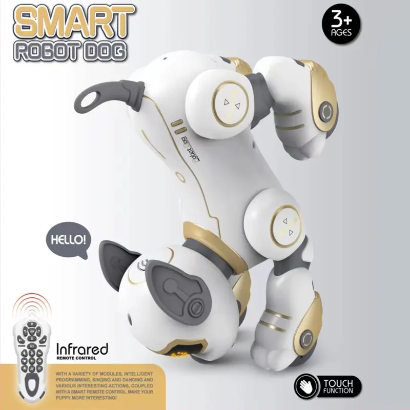 2.4G Smart RC Dog Wireless Remote Control Intelligent Puppy Robot Animal Toy Multi-Function Programmable Stunt Electronic Pet