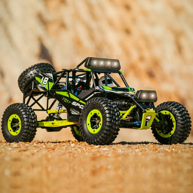 1:12 Four-wheel Drive RC Car Alloy Remote Control Truck Toy 2.4g Climbing With LED Off-Road 50km/h Monster For Boy Birthday Gift