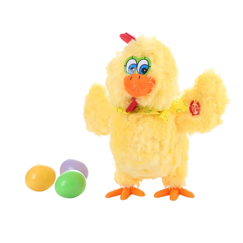 Robot Chicken Lay Eggs Talking Electronic Plush Chicken Dancing Singing Song Music Animal Toys Stuffed Pet For Kids Gifts