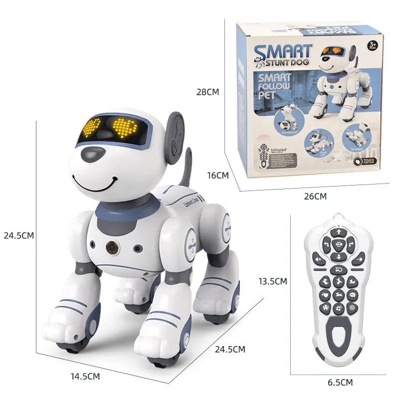 2.4G Smart RC Dog Wireless Remote Control Intelligent Puppy Robot Animal Toy Multi-Function Programmable Stunt Electronic Pet