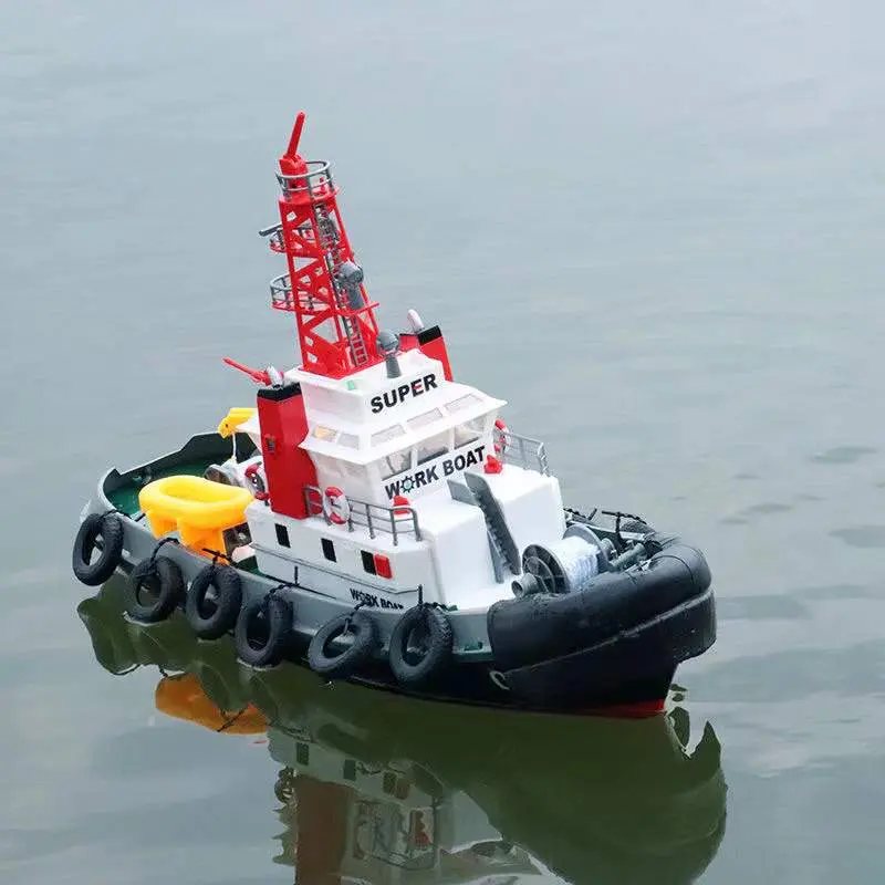 60CM RC Fire Boat Spray Water 10KM/H Remote Control Speedboat High Speed Racing Big RC Boat Endurance 20 Minutes Kids Boys Gift