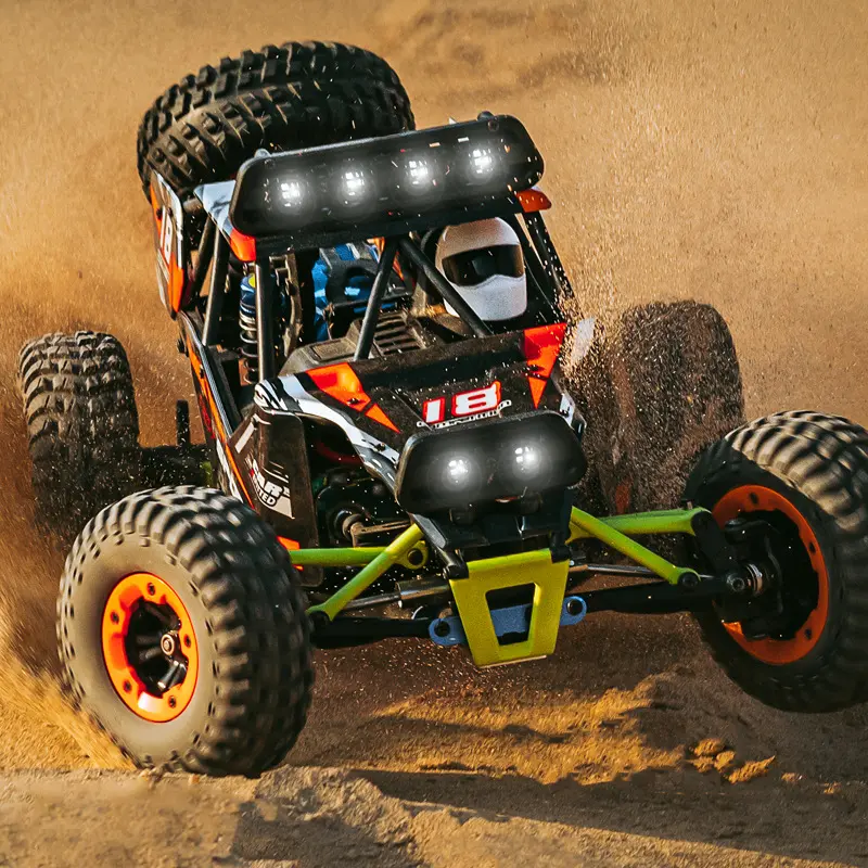 1:12 Four-wheel Drive RC Car Alloy Remote Control Truck Toy 2.4g Climbing With LED Off-Road 50km/h Monster For Boy Birthday Gift