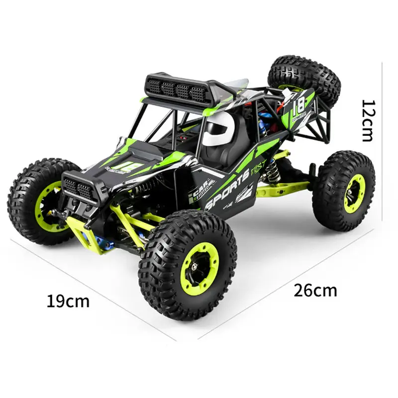1:12 Four-wheel Drive RC Car Alloy Remote Control Truck Toy 2.4g Climbing With LED Off-Road 50km/h Monster For Boy Birthday Gift