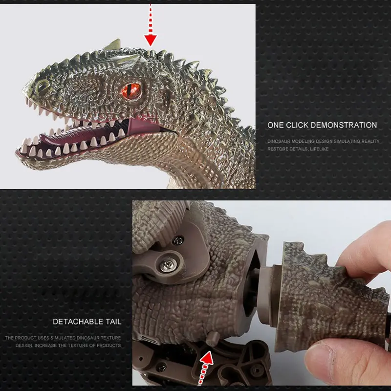 RC Dinosaur With LED Sound 2.4G Walking Remote Control Velociraptor RC Animal USB Charge Electronic Raptor Toys For Kids