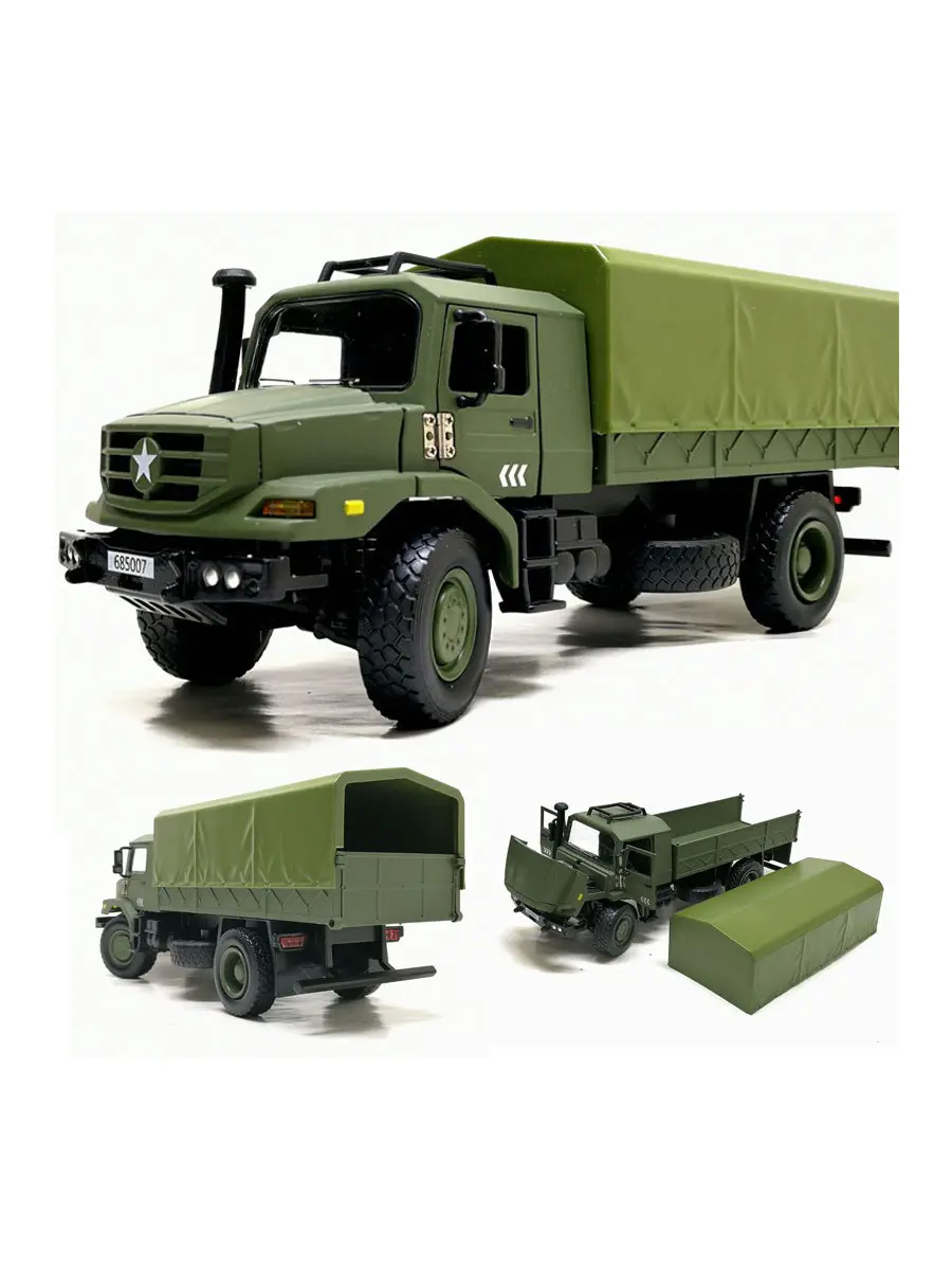 1/36 Diecast Truck Model Military Transportation Car Alloy Vehicle Model Hobby Collection Toy Gift For Boys