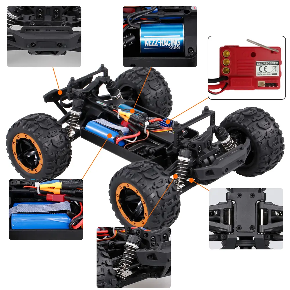 1/16 RC Car 45km/h Brushless Motor 4WD Remote Control Truck Strong Shock Absorber High Speed Off Road RC Drift Race Car Boys Toy