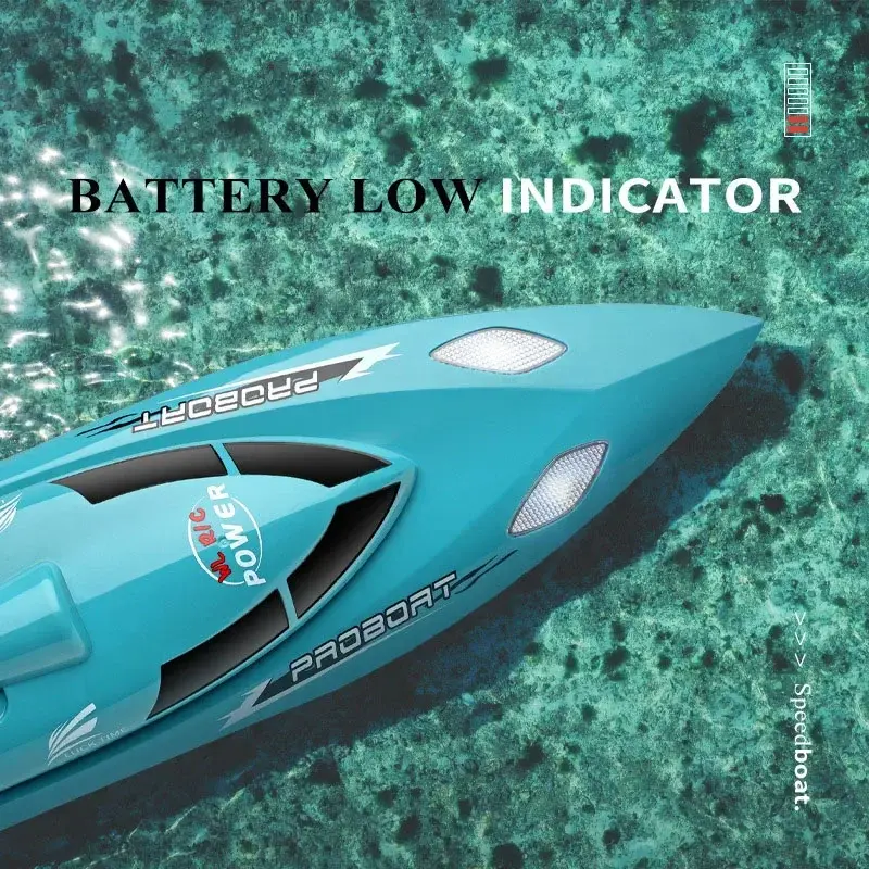 21km/h RC Boat Waterproof Remote-controlled Racing Speedboat High-speed RC Ship Toy for Kids Navigation Model Automatic Flipping