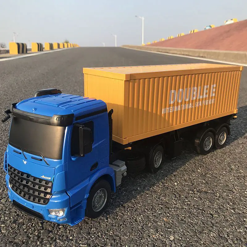 Remote Control Trailer RC Truck Big Electronic Simulation Car With LED Engineering Car Chargeable Vehicle Toy Kids Birthday Gift