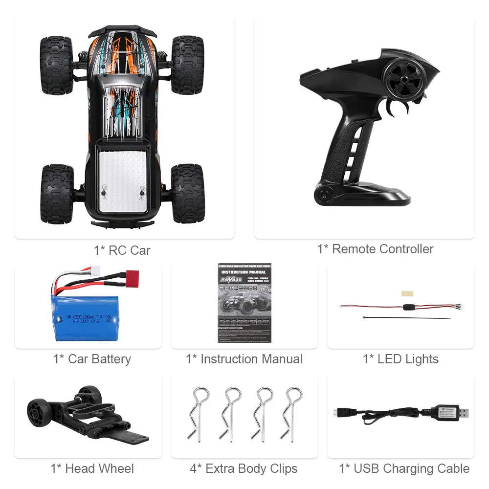 1/16 RC Car 45km/h Brushless Motor 4WD Remote Control Truck Strong Shock Absorber High Speed Off Road RC Drift Race Car Boys Toy