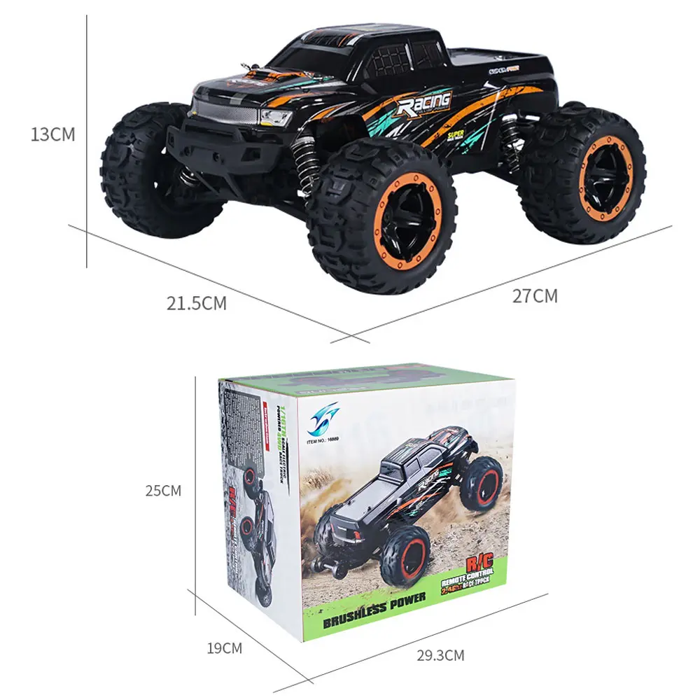 1/16 RC Car 45km/h Brushless Motor 4WD Remote Control Truck Strong Shock Absorber High Speed Off Road RC Drift Race Car Boys Toy