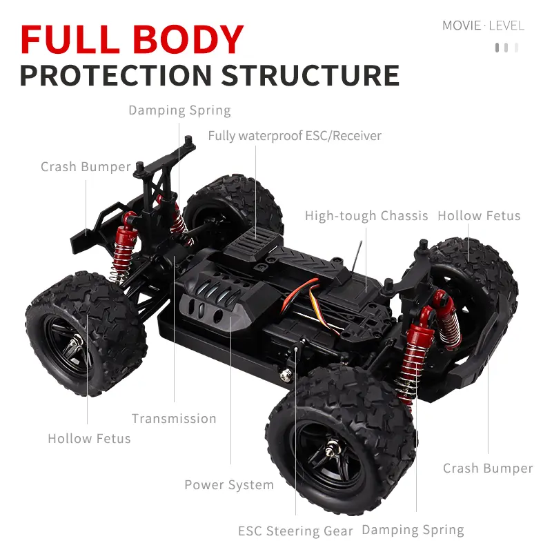 1:18 RC Climbing Car 35KM/h High Speed Remote Control Buggy 2.4G Drift Off-Road Vehicle Toy Electronic Truck Model Kids Gift