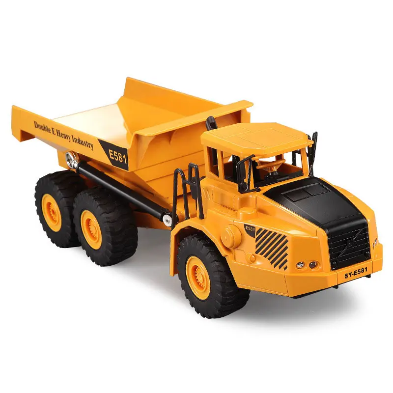 RC Truck Remote Control Engineering Car Articulated Frame With LED Music RC Dumper Toy 9CH Electronic Vehicle Model Kids Gift