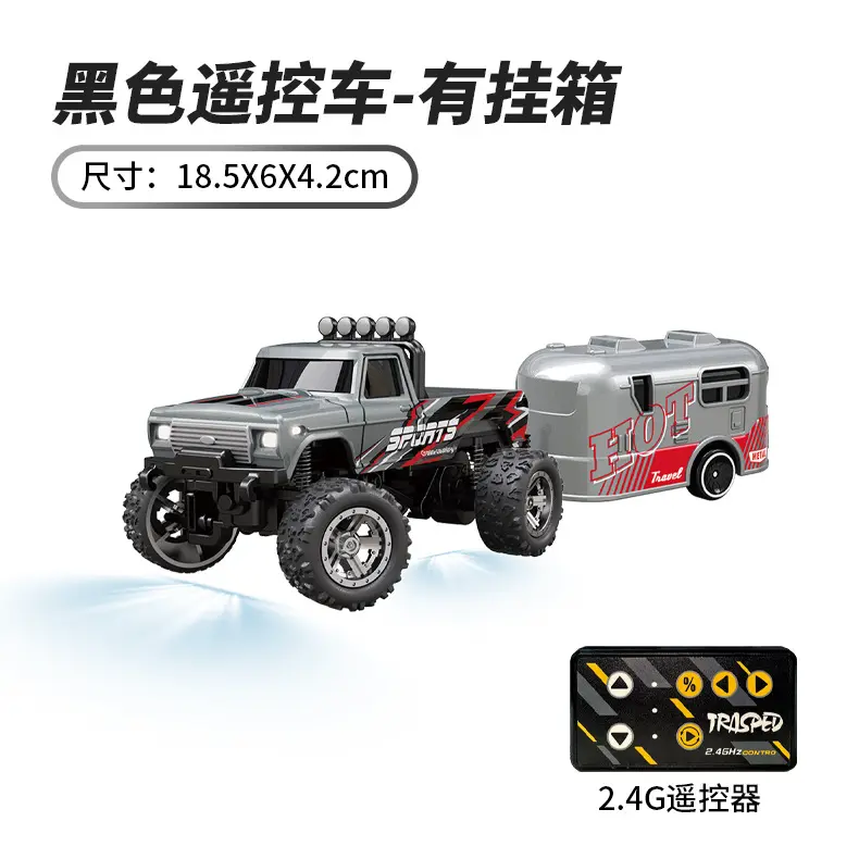 Alloy mini RC Car off-road Remote Control truck Rechargeable Electronic RC vehicle With wagon box Toys For Boys Girls Gift