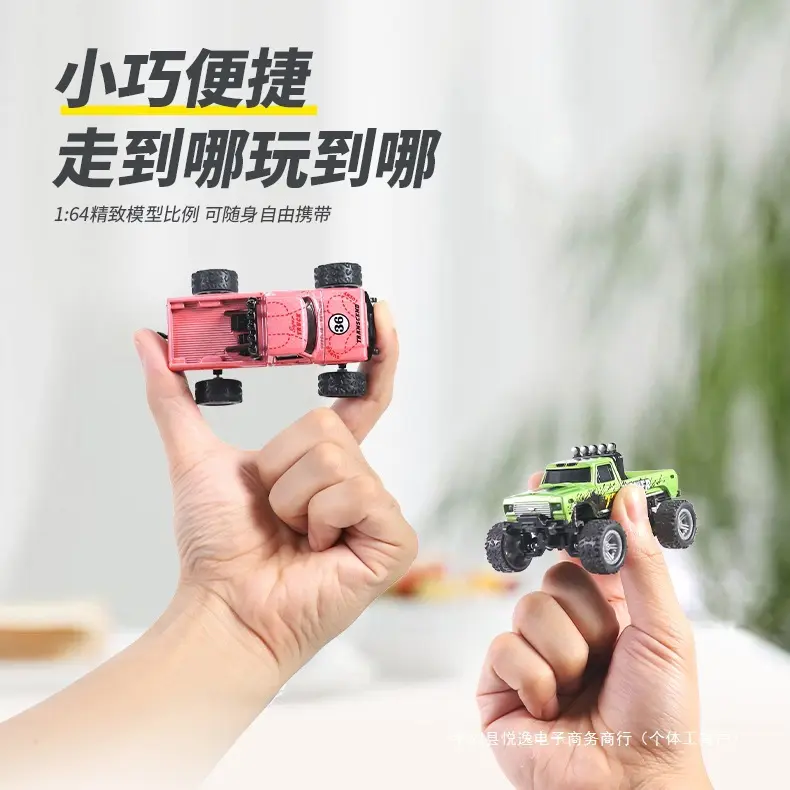 Alloy mini RC Car off-road Remote Control truck Rechargeable Electronic RC vehicle With wagon box Toys For Boys Girls Gift