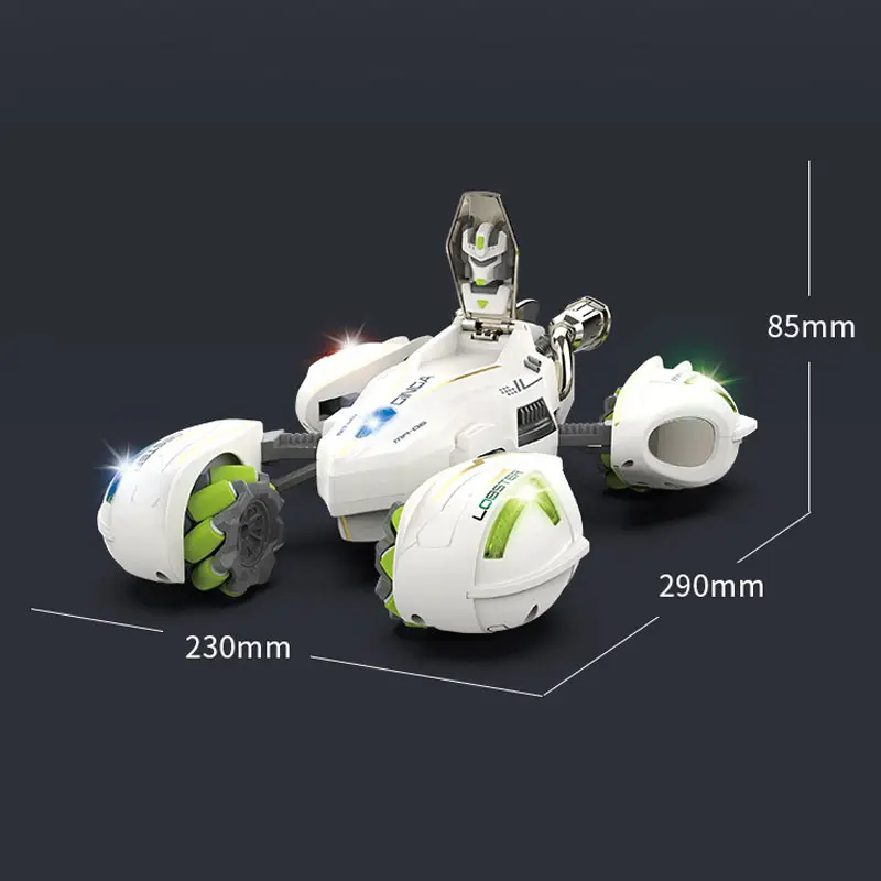 Deformation RC Car Dual Form Remote Control Car 4W Drive Drift Stunt Vehicle with Music Sound LED Light Climbing Toy Kids Gift