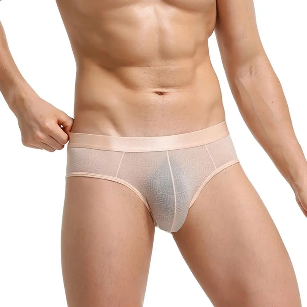 Stylish Men Briefs Thin Men Underpants Elastic Waists Stretchy Good Stretch Close Fit Briefs