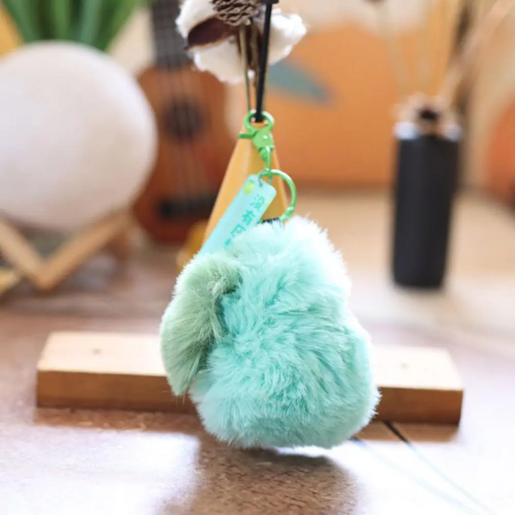 Quirky Backpack Decoration Plush Pear Doll Keychain Backpack Accessory with Furry Touch Cute Fruit Pendant Key Holder for Bags