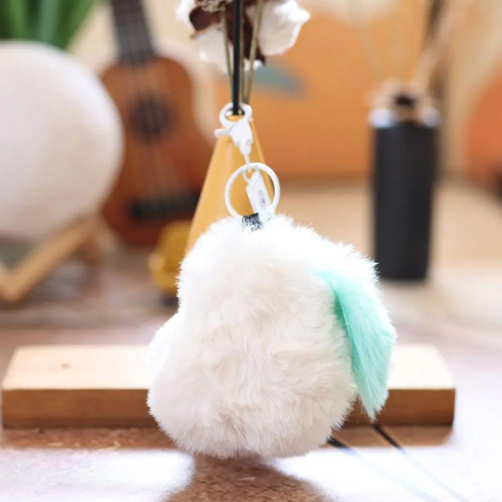 Quirky Backpack Decoration Plush Pear Doll Keychain Backpack Accessory with Furry Touch Cute Fruit Pendant Key Holder for Bags