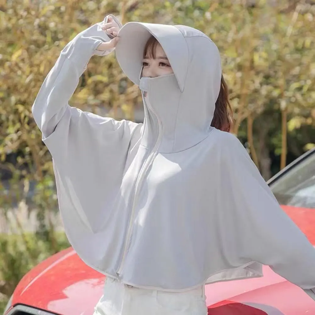 Quick-dry Sun Protection Clothing Material Sun Protection Clothing Sun Protection Riding Coat with Thumb for Summer for Outdoor