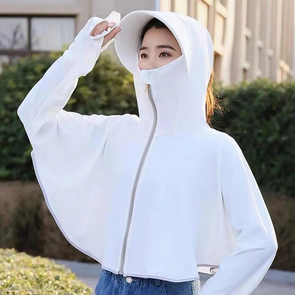 Quick-dry Sun Protection Clothing Material Sun Protection Clothing Sun Protection Riding Coat with Thumb for Summer for Outdoor