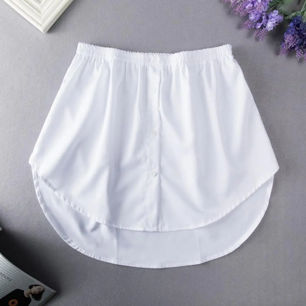 Women Solid Color Skirt Women Skirt Elastic Waist Mini Skirt with Button Decor Solid Color Short for Women Stylish for Everyday