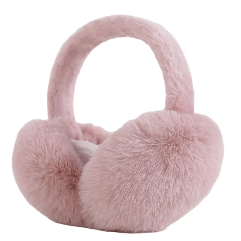 Compact Earmuffs Foldable Earmuffs Cozy Solid Color Women's Winter Earmuffs Thick Plush Anti-slip Ear Warmers for Outdoor