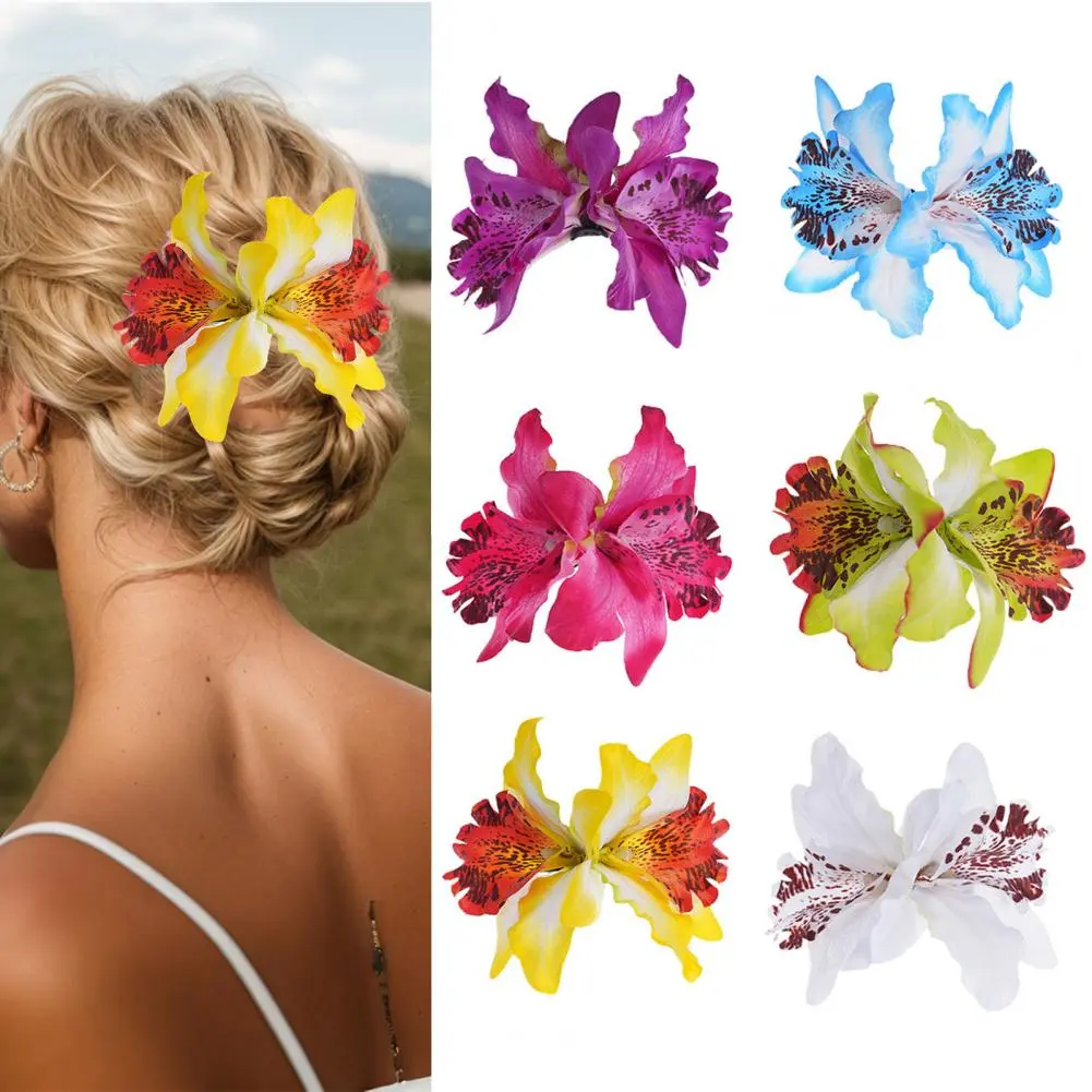 Floral Hair Claw Flower Hair Clip Tropical Floral Hair Clip Set for Summer Beach Vacations Parties Exotic Flower for Side