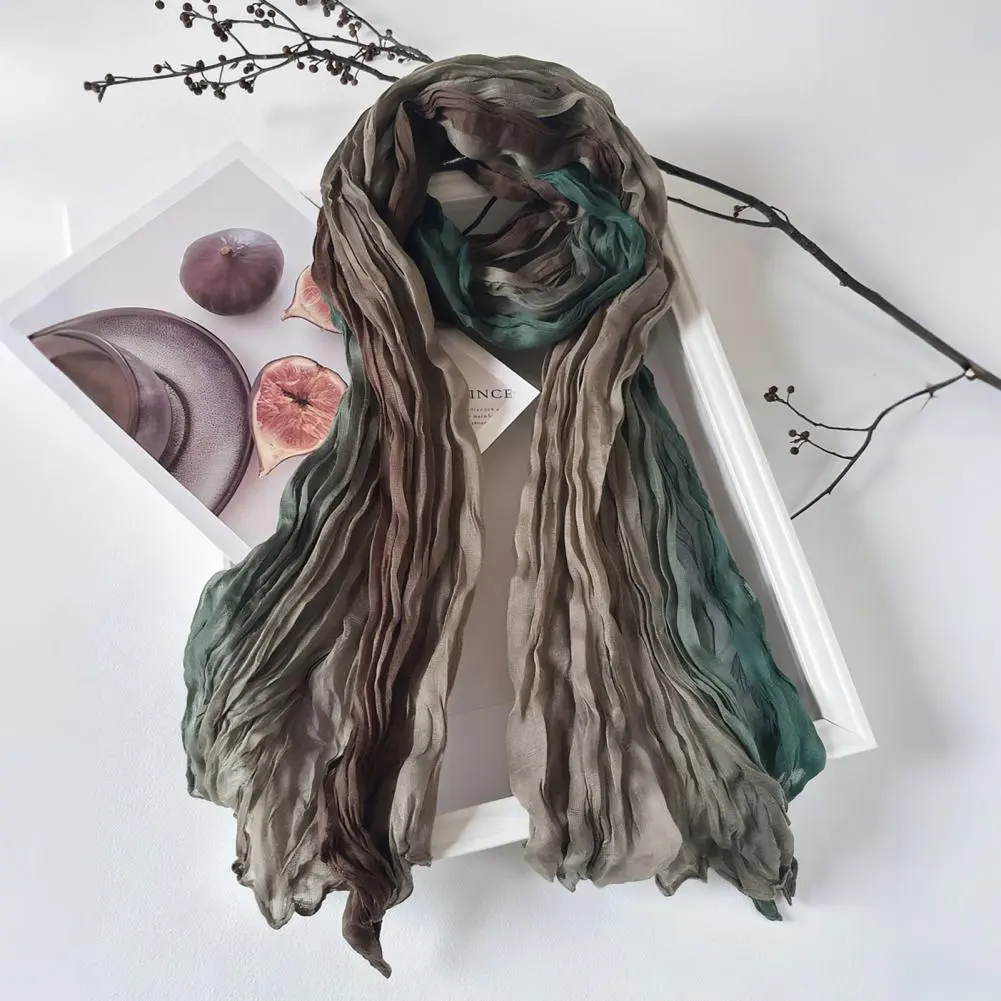 Women Tie-dye Scarf Tie-dye Women's Scarf Soft All-weather Shawl for Autumn/winter Versatile Outdoor Accessory with Smooth