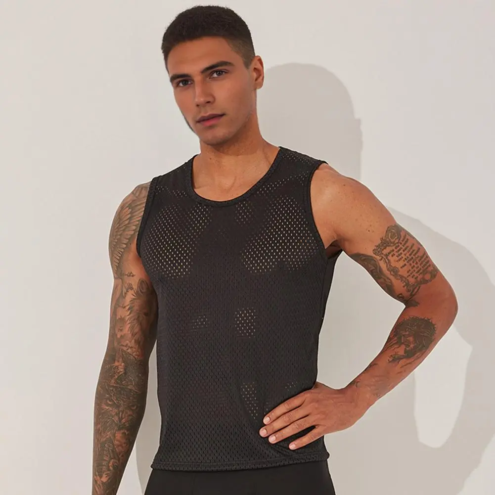 Quick-dry Sleeveless Shirt Lightweight Vest for Men Men's Lightweight Breathable Mesh Tank Tops for Exercise Fitness